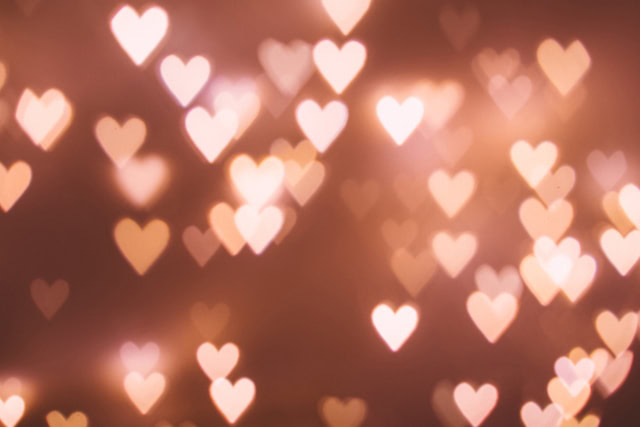 Hearts glowing