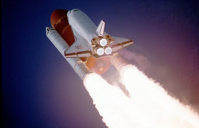 A space ship in space