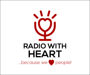 radio with heart logo